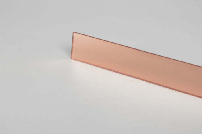 Acrílico Extrusão Espelho Rosa Gold PR1701 Acrílico Extrusão Espelho Rosa Gold